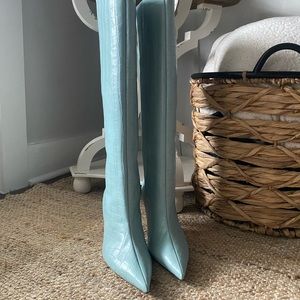 Zara Croc Leather Boots